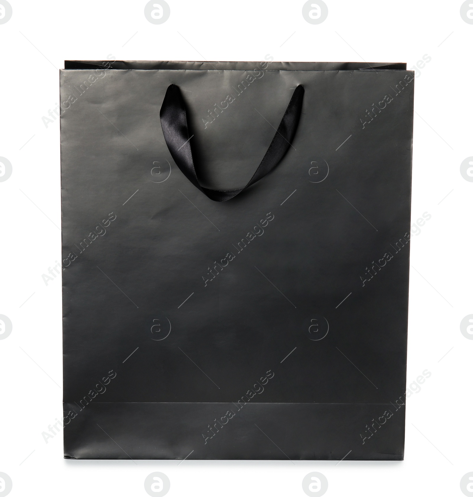 Photo of Paper shopping bag isolated on white. Mock up for design