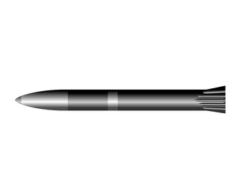 Illustration of Modern rocket model illustration on white background