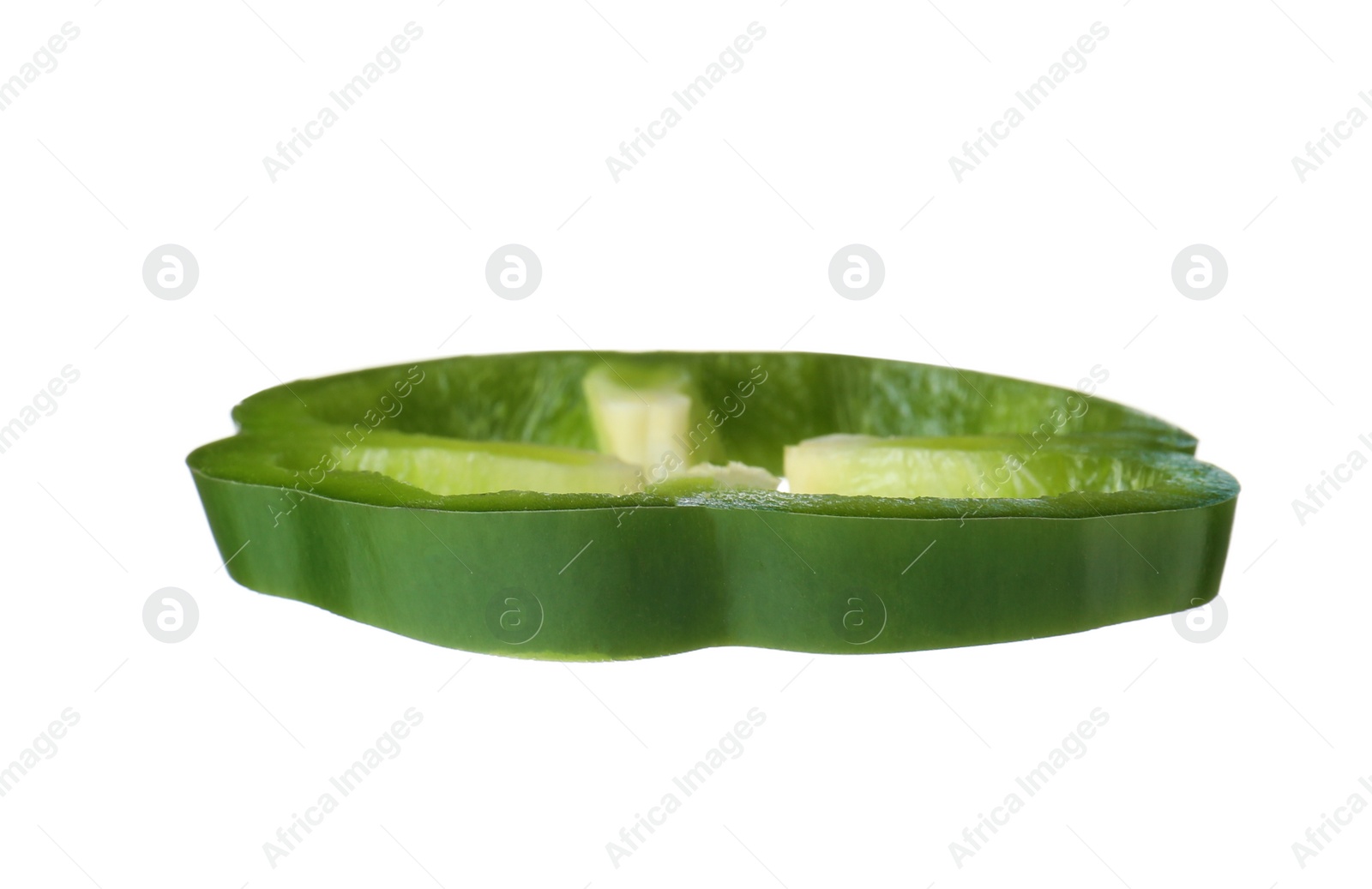 Photo of Slice of bell pepper for burger isolated on white