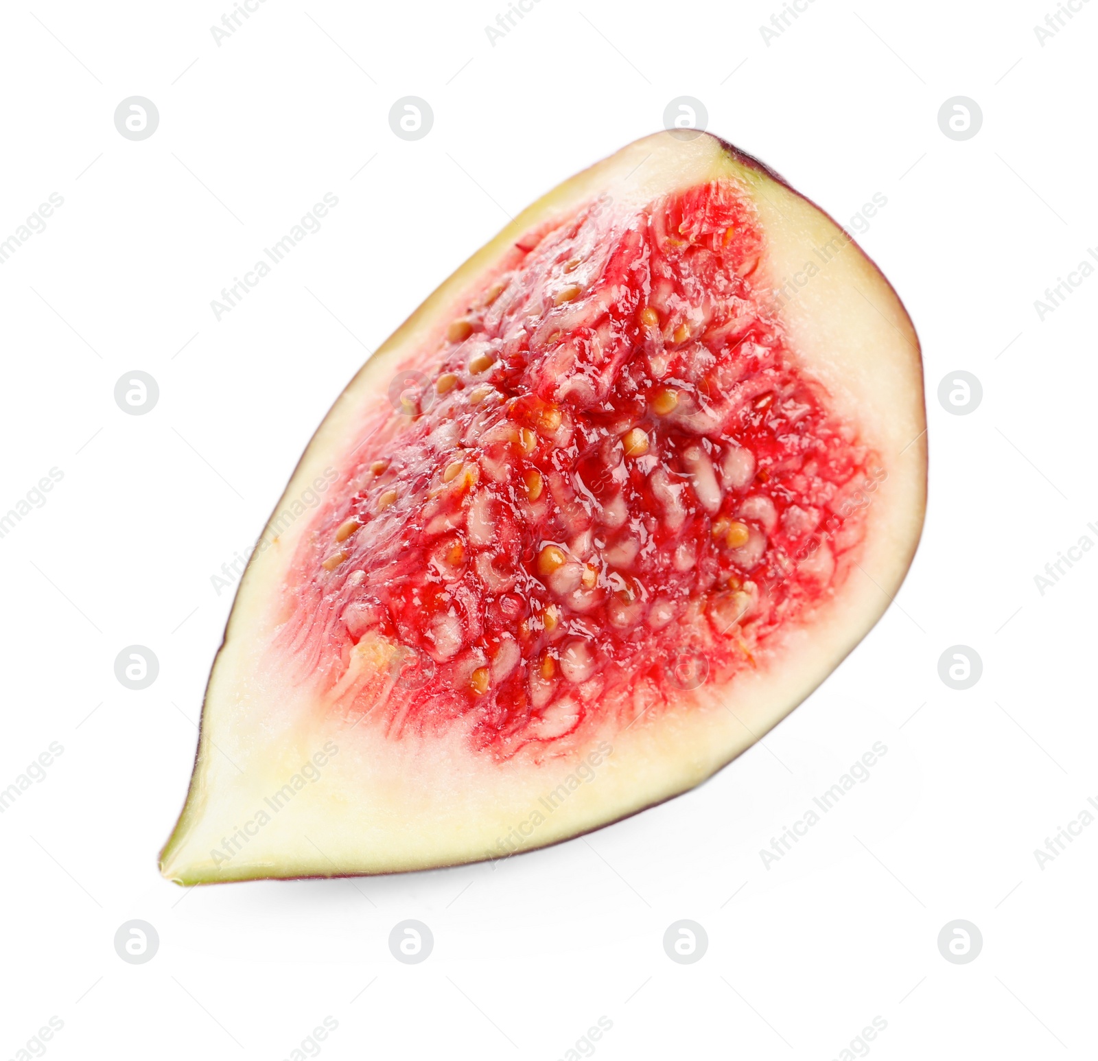 Photo of Piece of fresh fig isolated on white