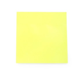 Blank yellow sticky note isolated on white. Space for text