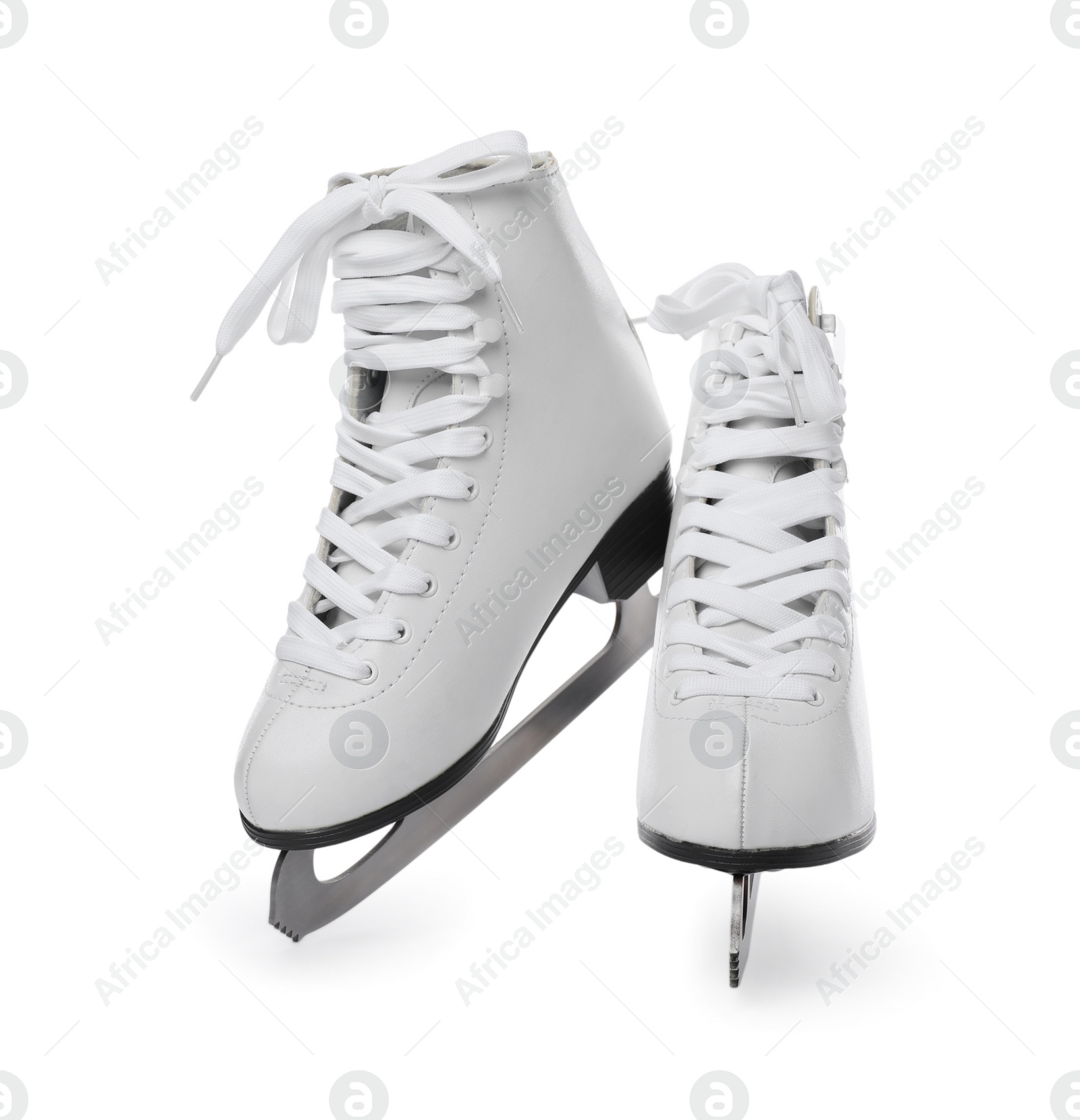 Photo of Pair of figure ice skates isolated on white