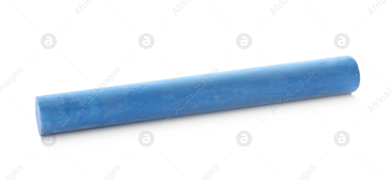 Photo of Piece of blue chalk isolated on white