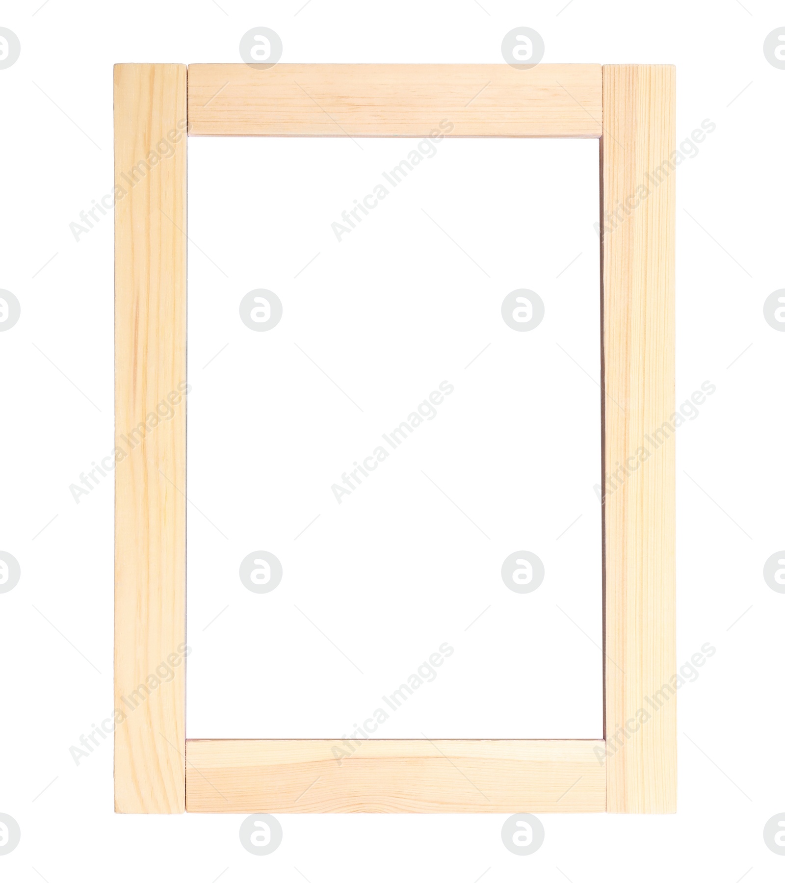 Image of Wooden frame isolated on white. For mirror, photo, picture, painting and others