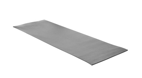 Photo of Soft grey camping mat isolated on white