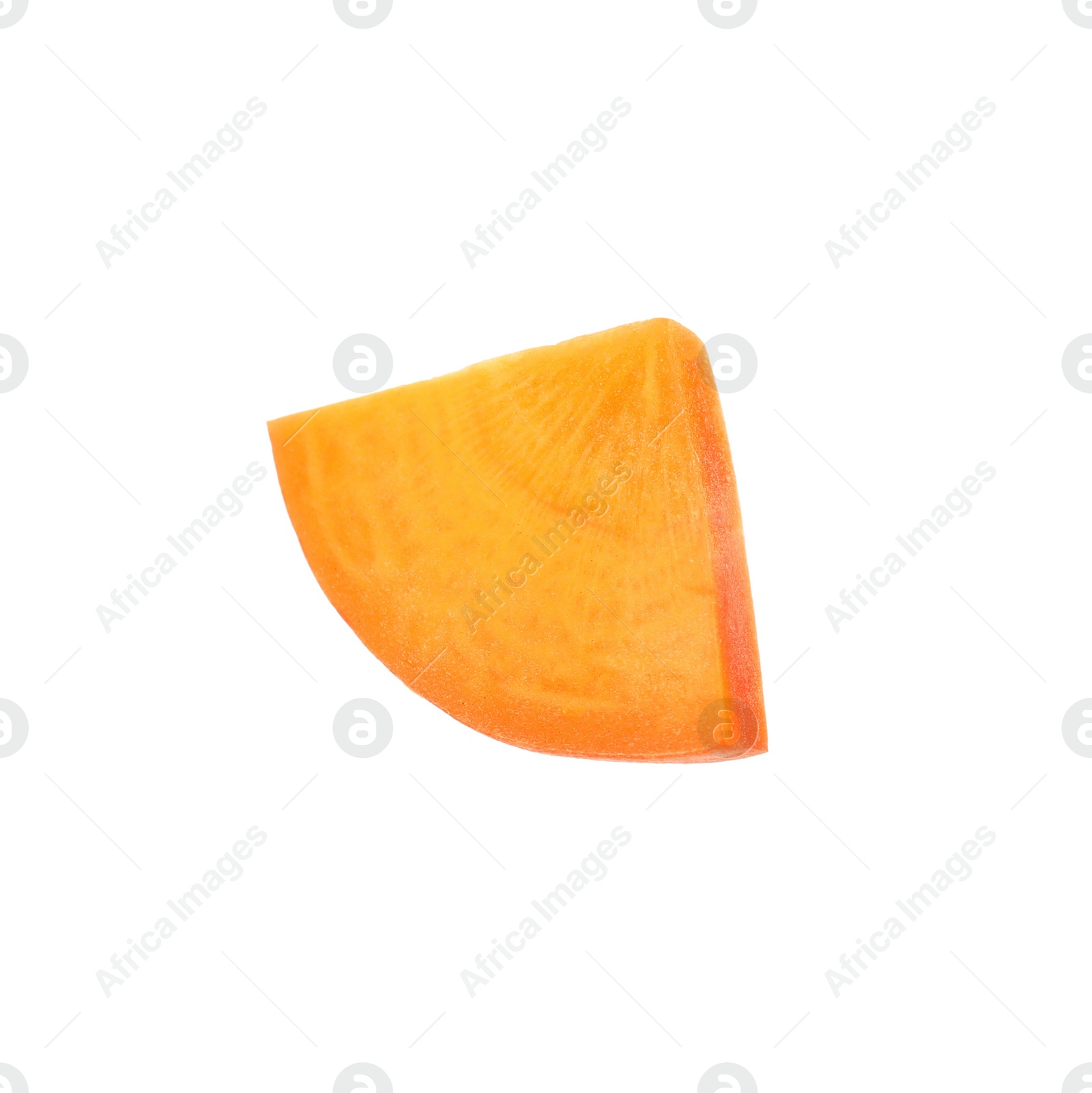 Photo of Piece of fresh ripe carrot isolated on white