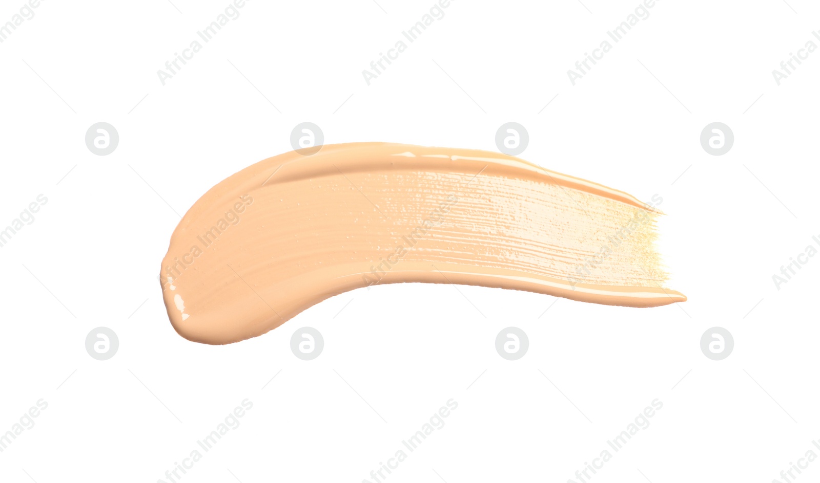 Photo of Smear of skin foundation isolated on white, top view