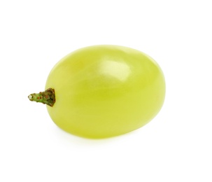 Photo of Delicious ripe green grape isolated on white