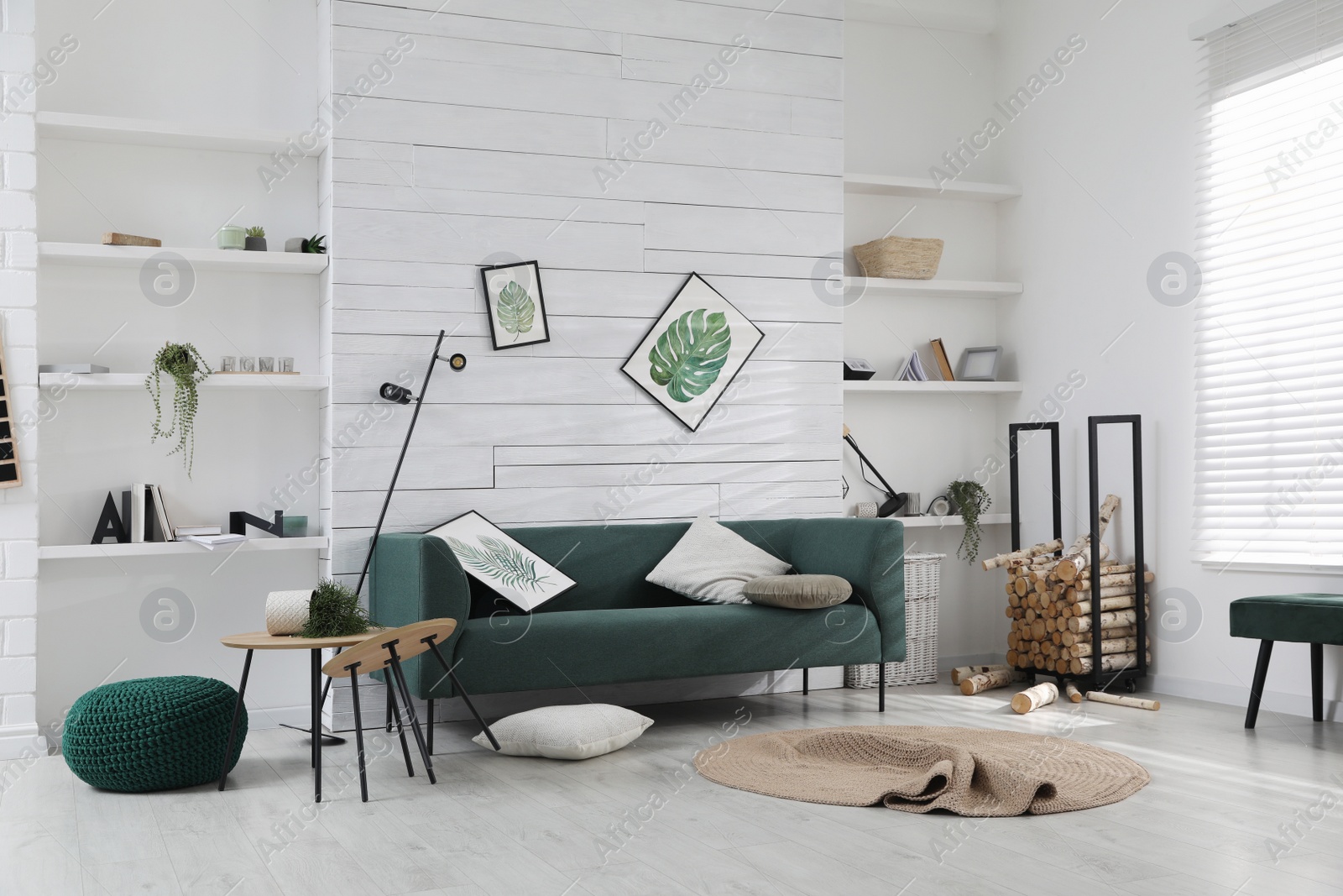 Photo of Chaotic living room interior after strong earthquake