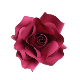 Photo of Beautiful red flower made of paper isolated on white