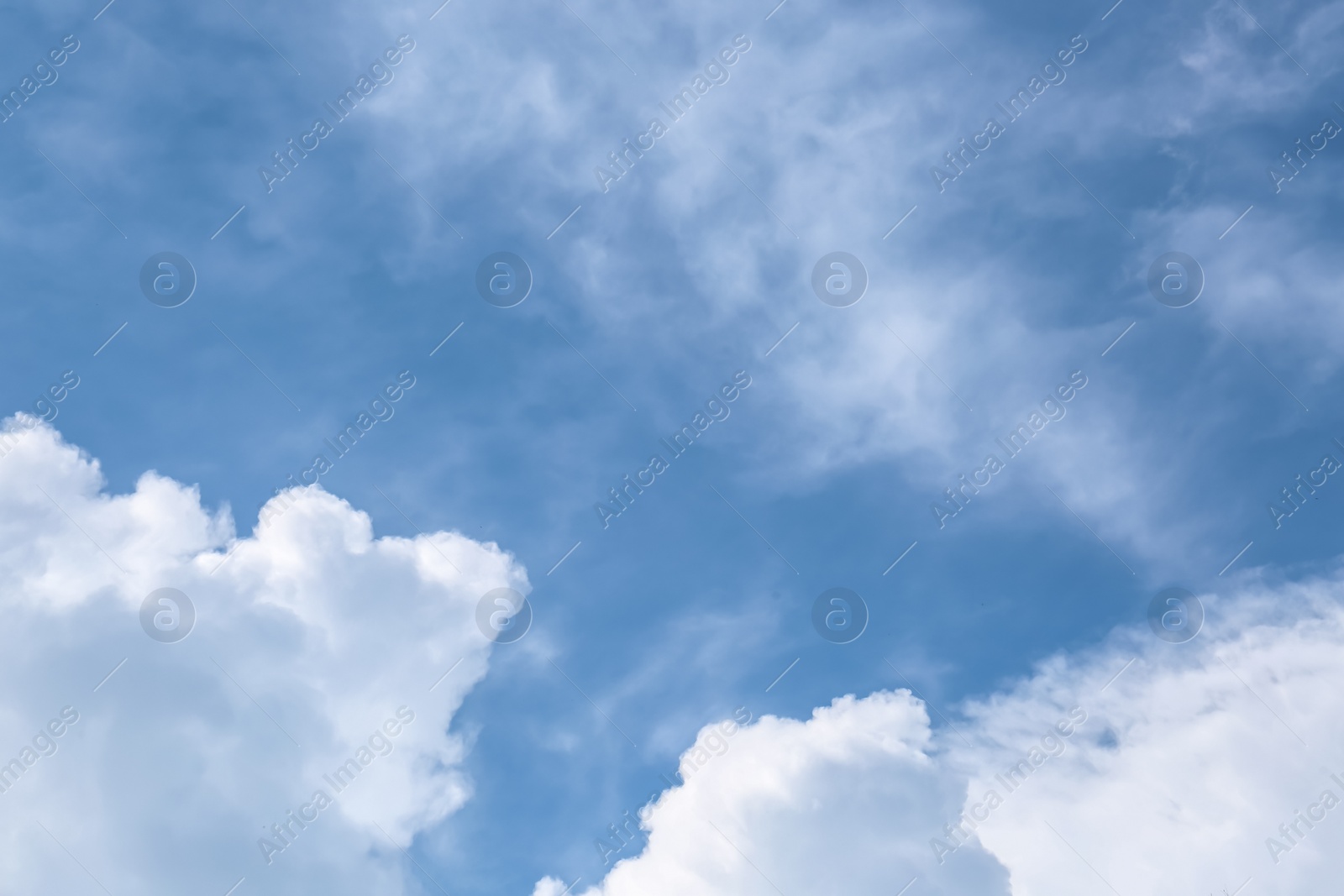 Photo of Picturesque view of beautiful blue sky with fluffy clouds