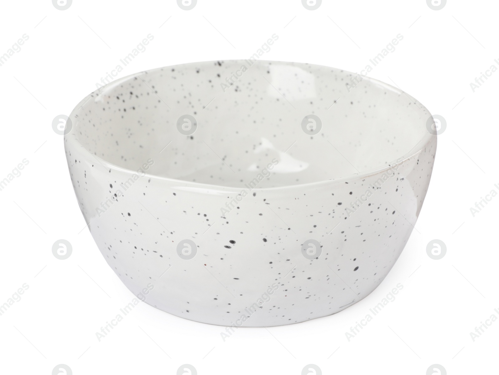 Photo of Beautiful empty ceramic bowl isolated on white