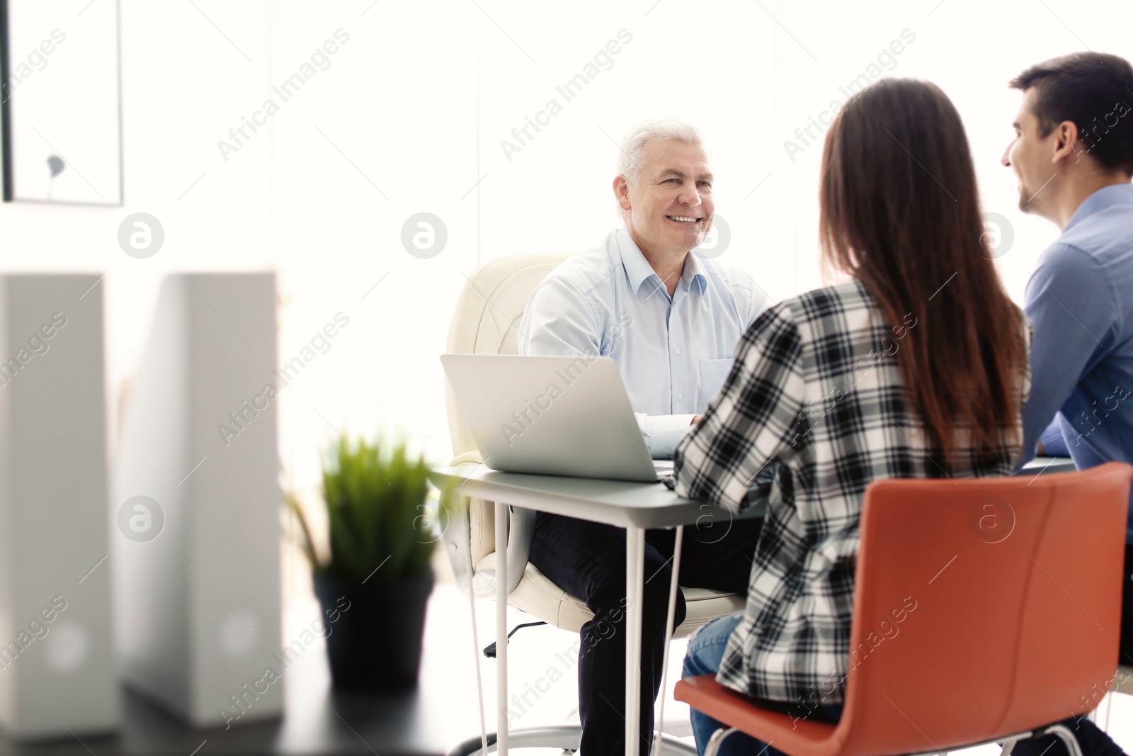 Photo of Human resources commission conducting job interview with applicant in office