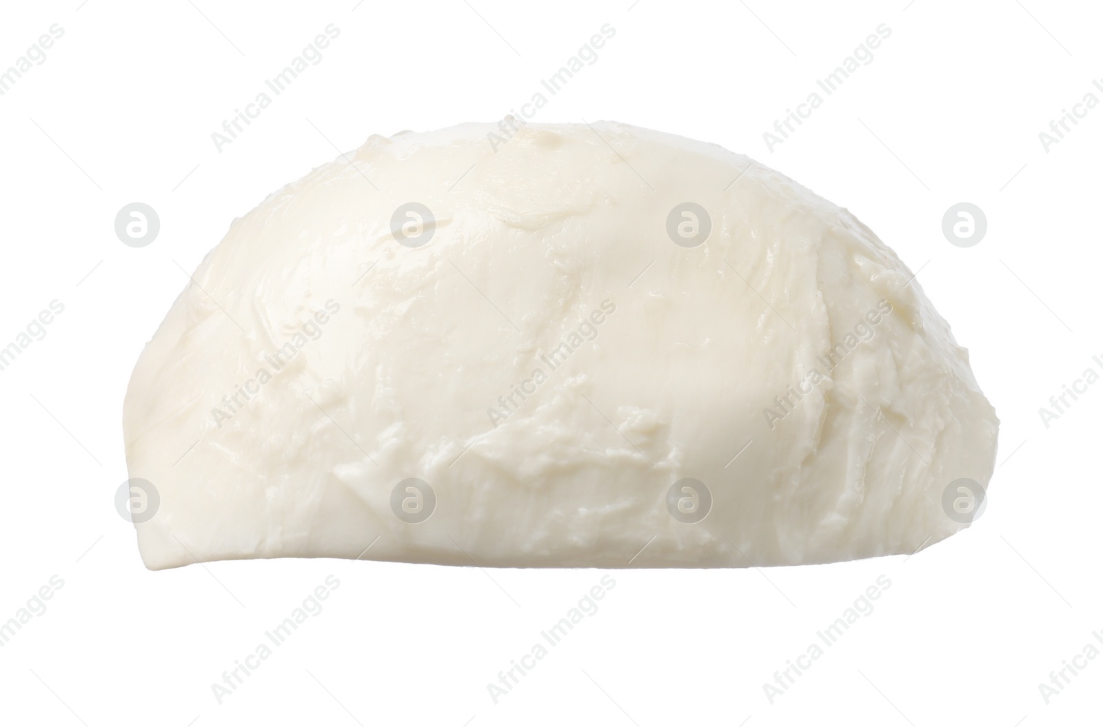 Photo of Piece of mozzarella cheese isolated on white