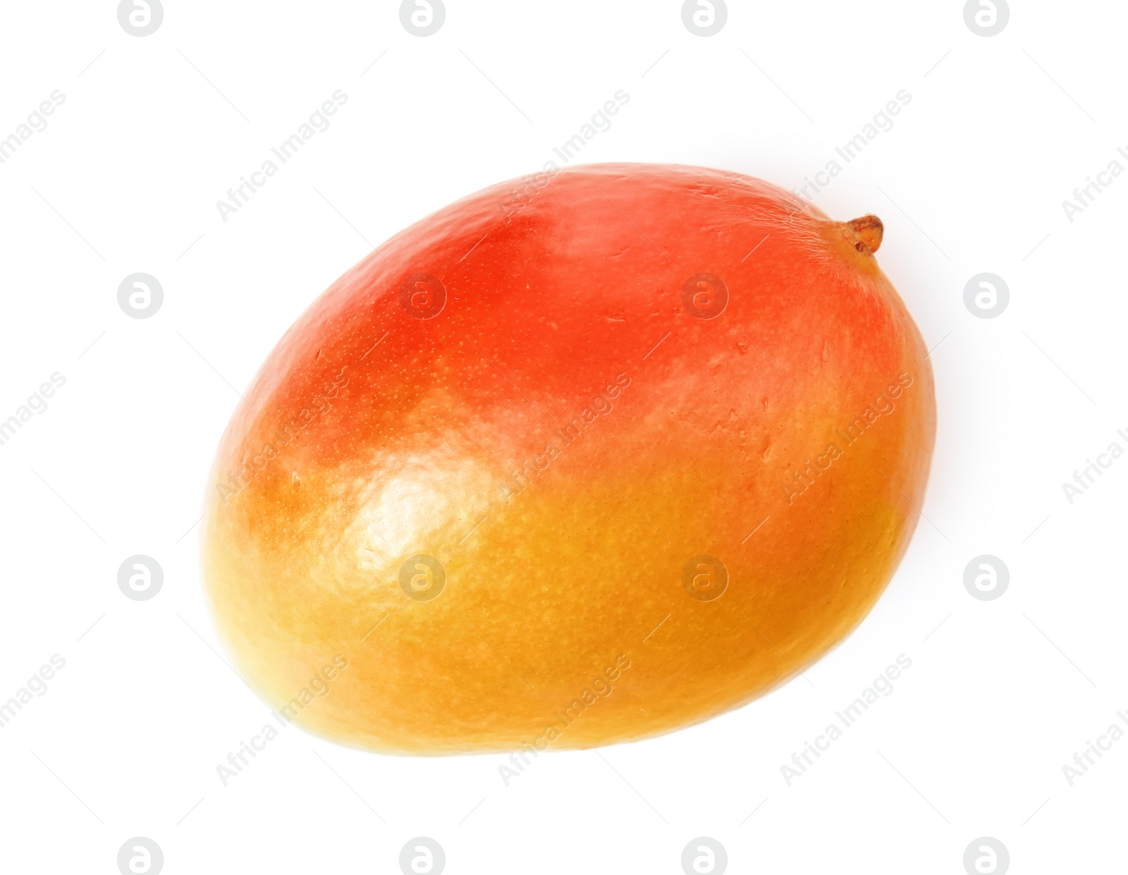 Photo of Delicious ripe mango on white background. Tropical fruit