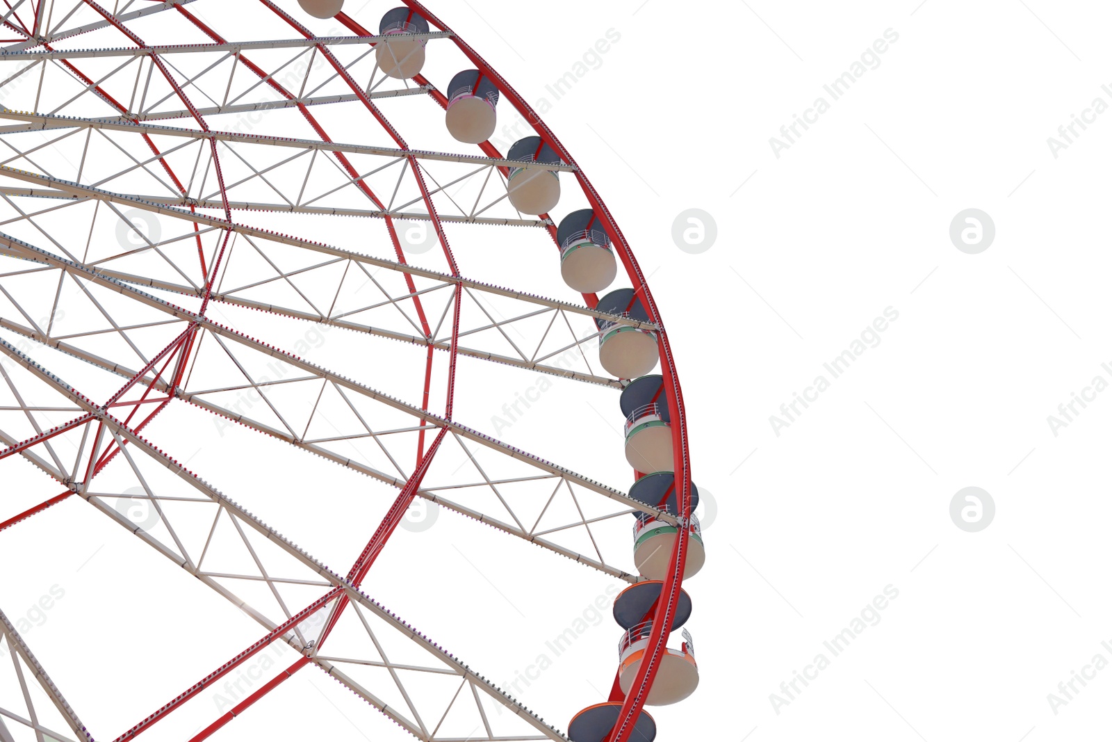 Image of Beautiful large Ferris wheel isolated on white