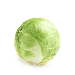 Fresh tasty Brussels sprout on white background