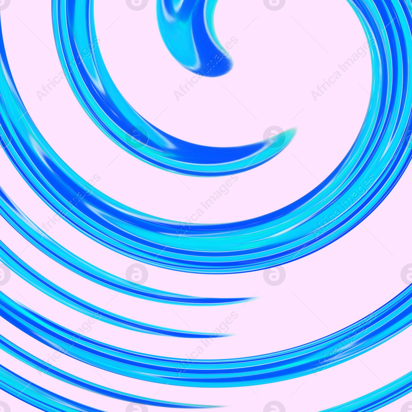 Image of Twisted hard candy on light pale pink background, spiral effect