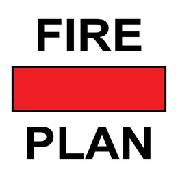 Image of International Maritime Organization (IMO) sign, illustration. Fire control plan