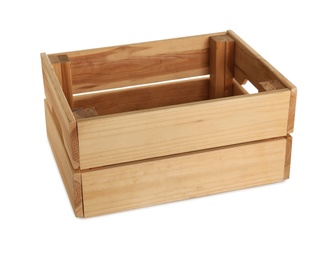 Wooden crate on white background. Shipping container