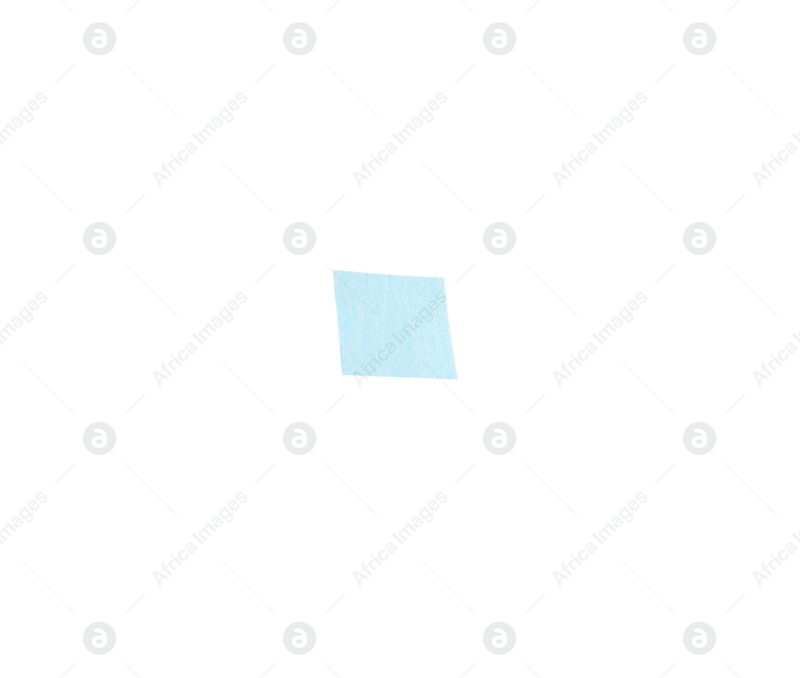 Photo of Piece of light blue confetti isolated on white