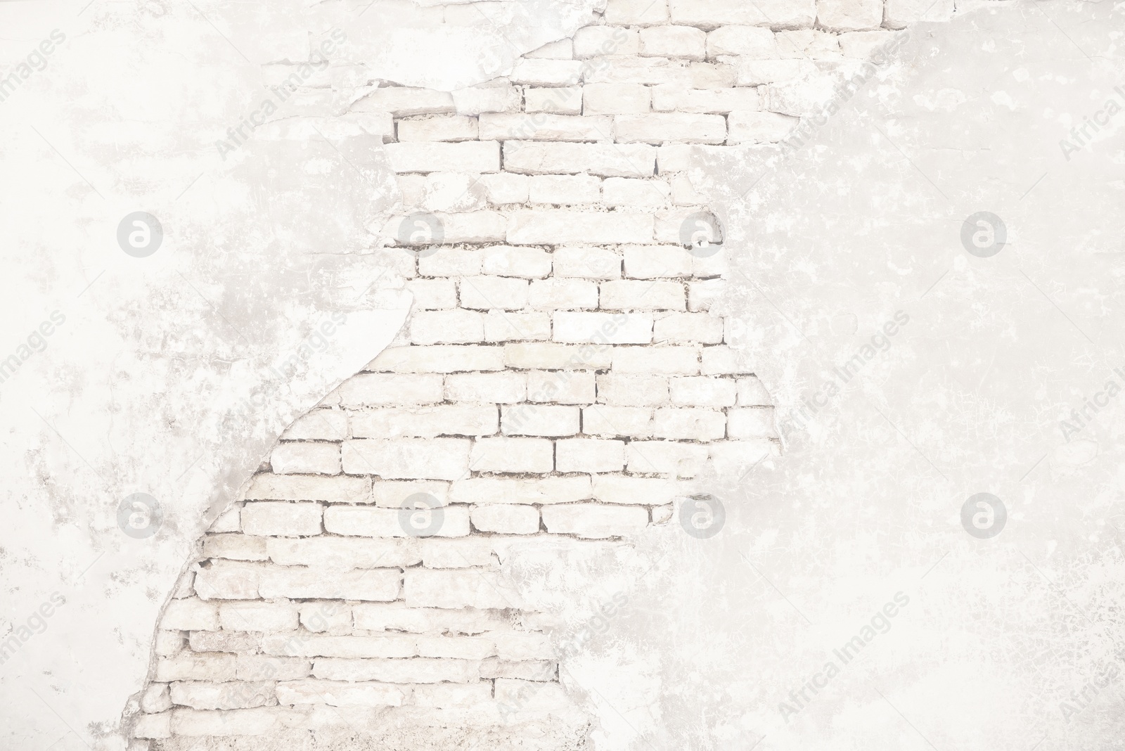 Image of Texture of old white brick wall as background