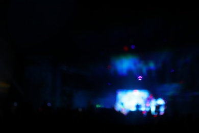 Blurred view of open air festival