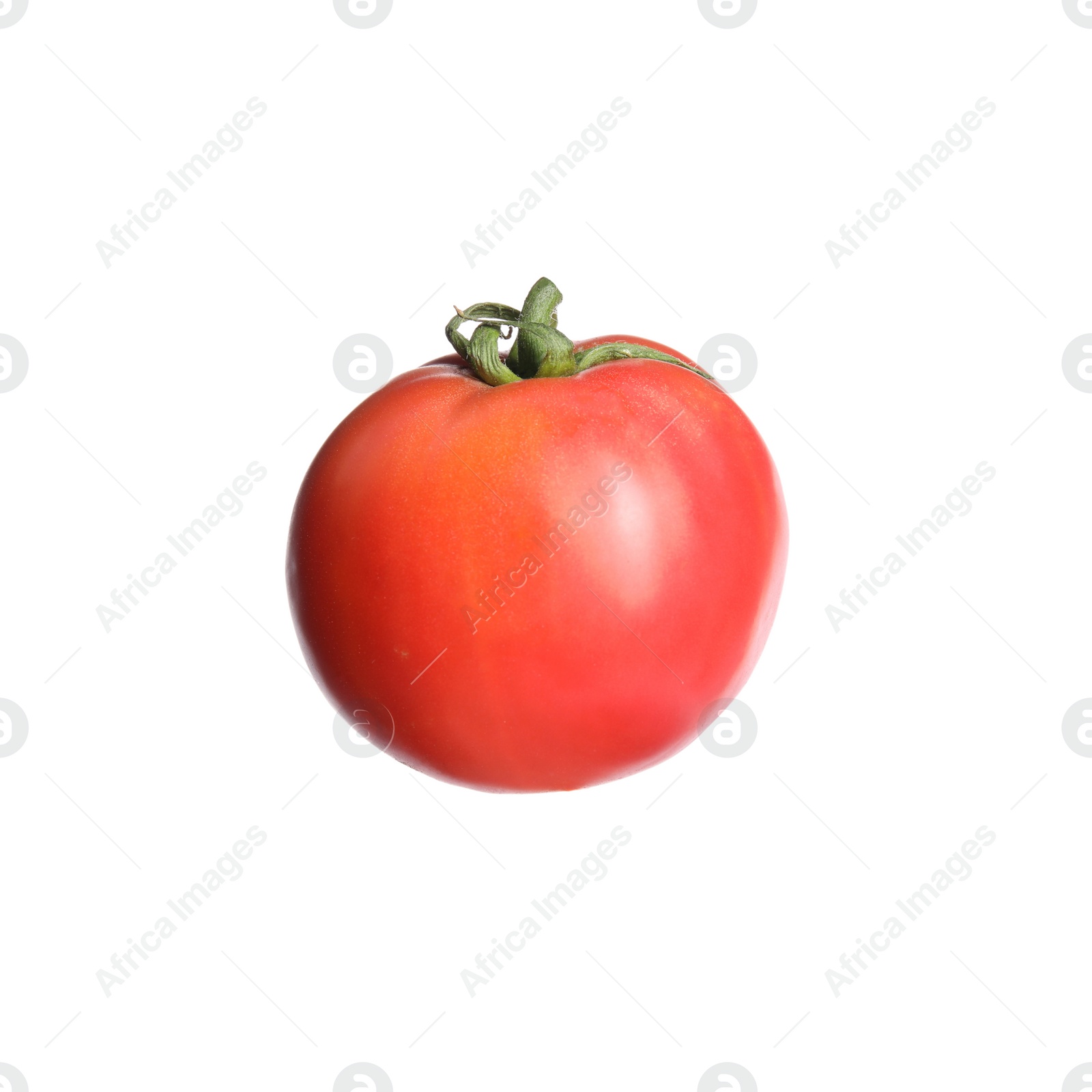 Photo of Fresh ripe red tomato on white background