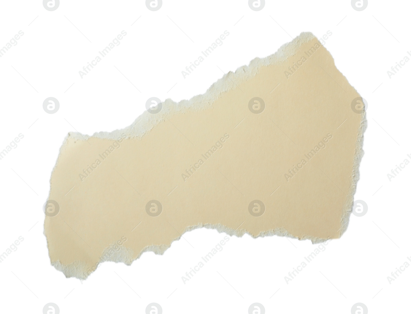 Photo of Piece of blank notebook paper isolated on white. Space for design