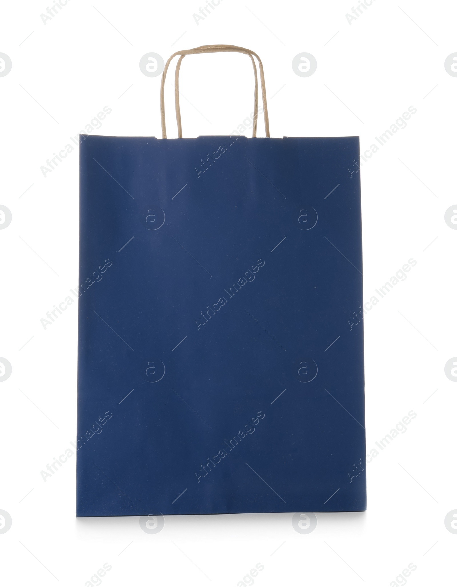 Photo of Mockup of paper shopping bag on white background