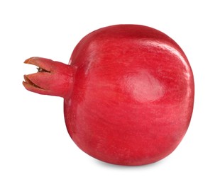 Fresh ripe pomegranate isolated on white. Exotic fruit