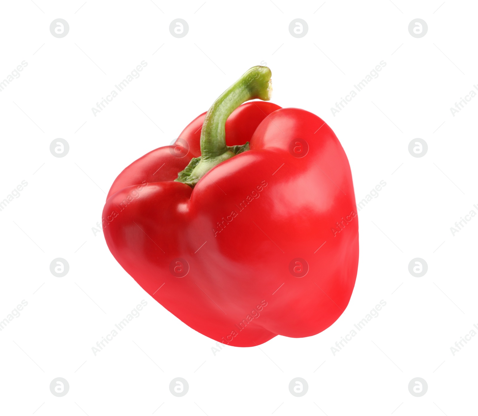 Photo of Ripe red bell pepper isolated on white