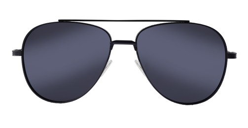 Photo of New stylish aviator sunglasses isolated on white