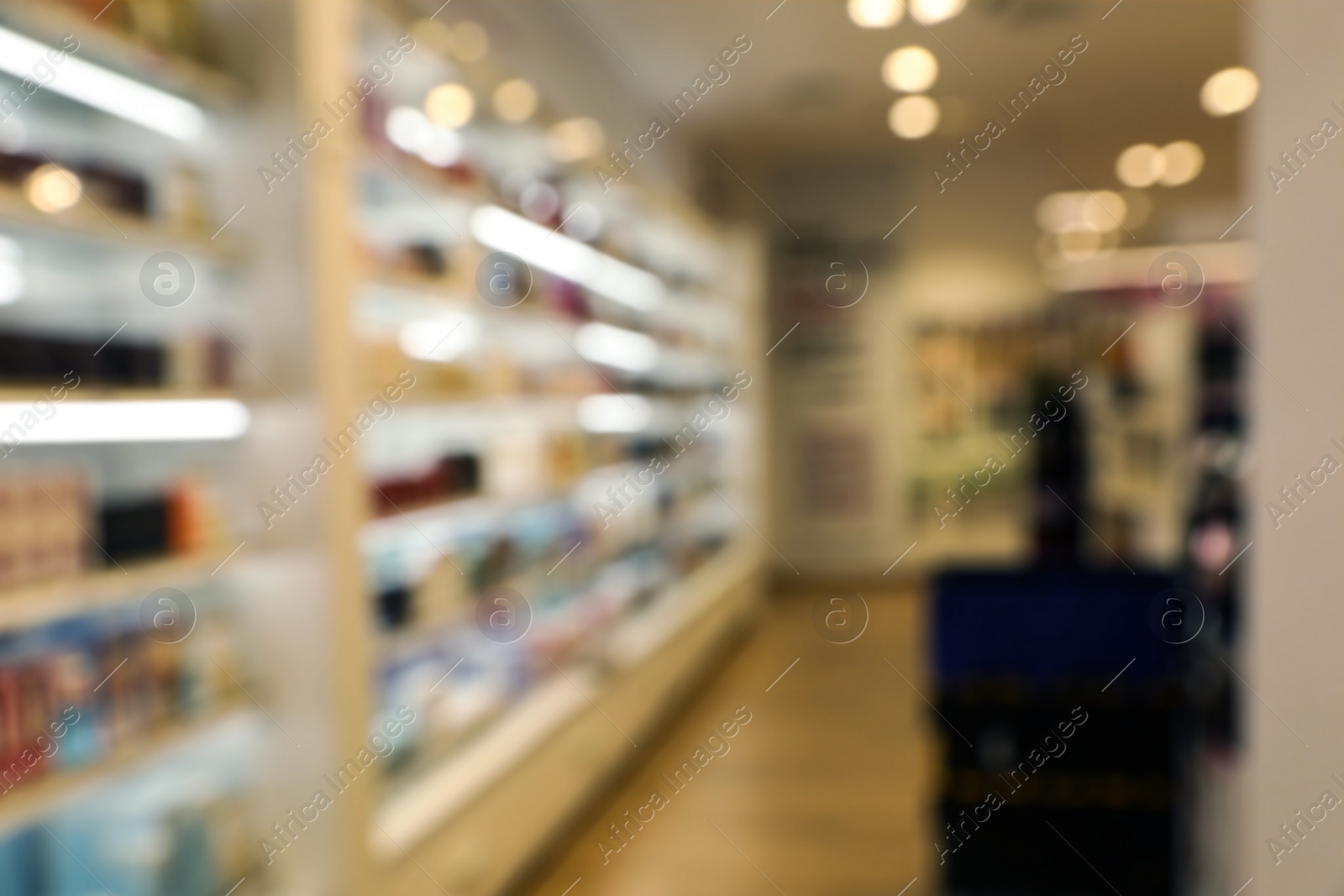 Photo of Blurred view of shopping mall interior. Bokeh effect