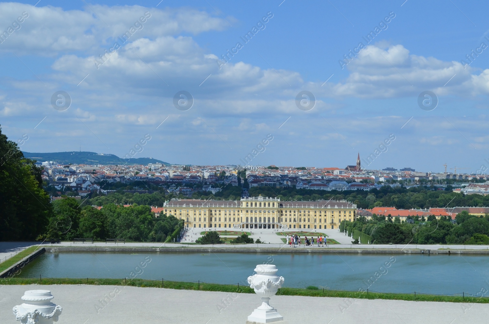 Photo of VIENNA, AUSTRIA - JUNE 19, 2018: Picturesque view of Schonbrunn Palace and park