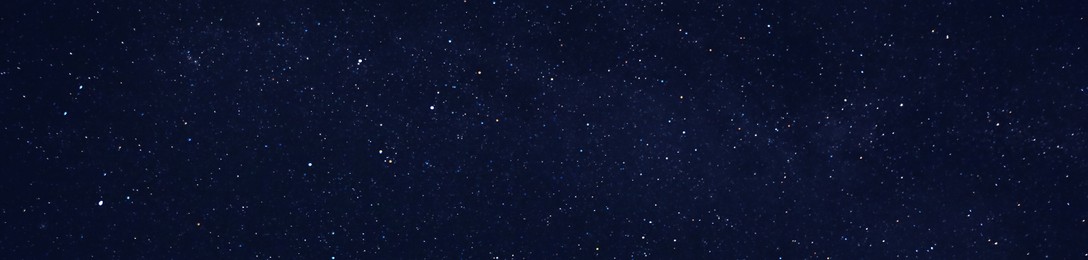 Image of Amazing starry sky at night, banner design