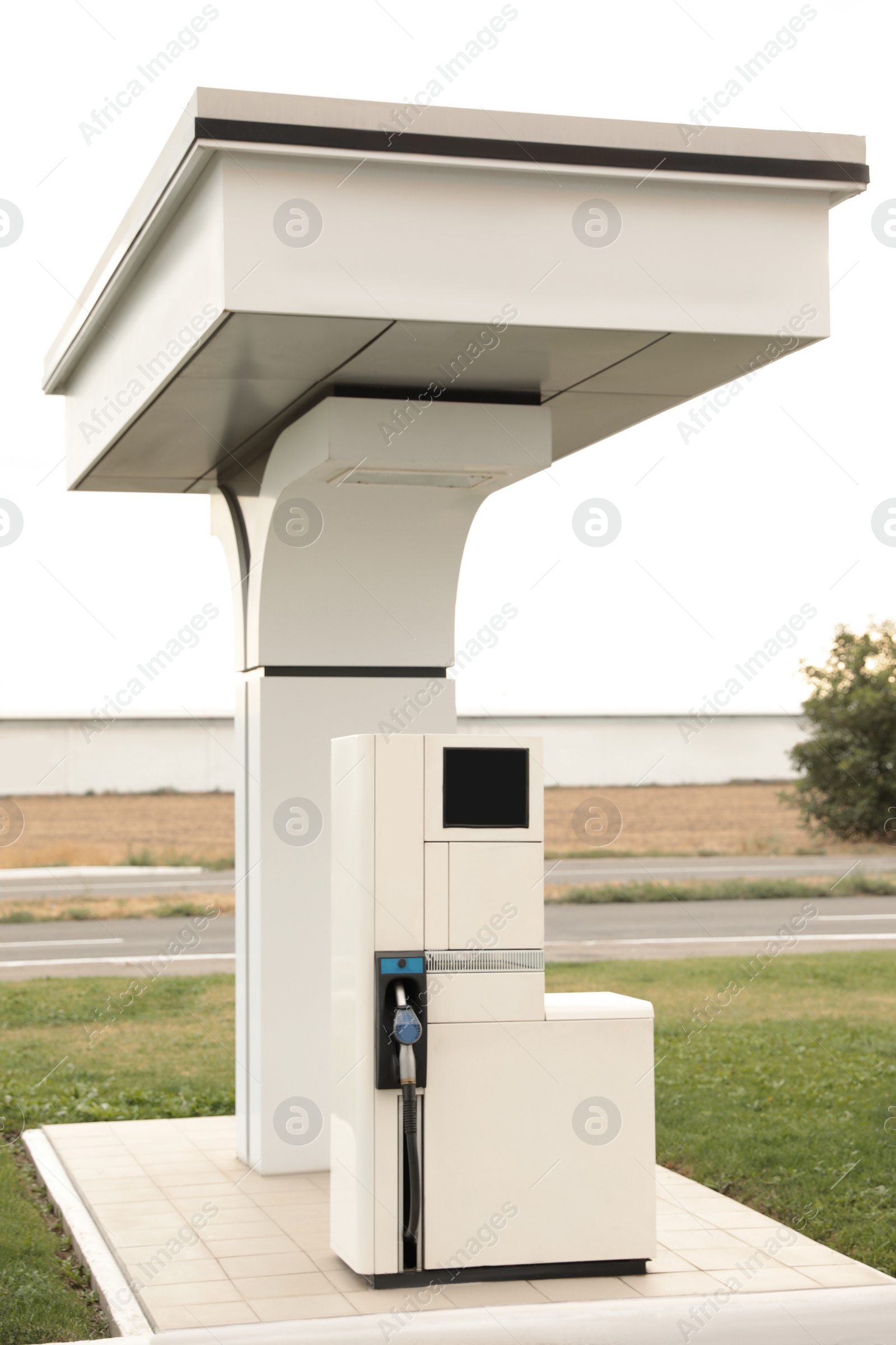 Photo of Gasoline pump at modern gas filling station