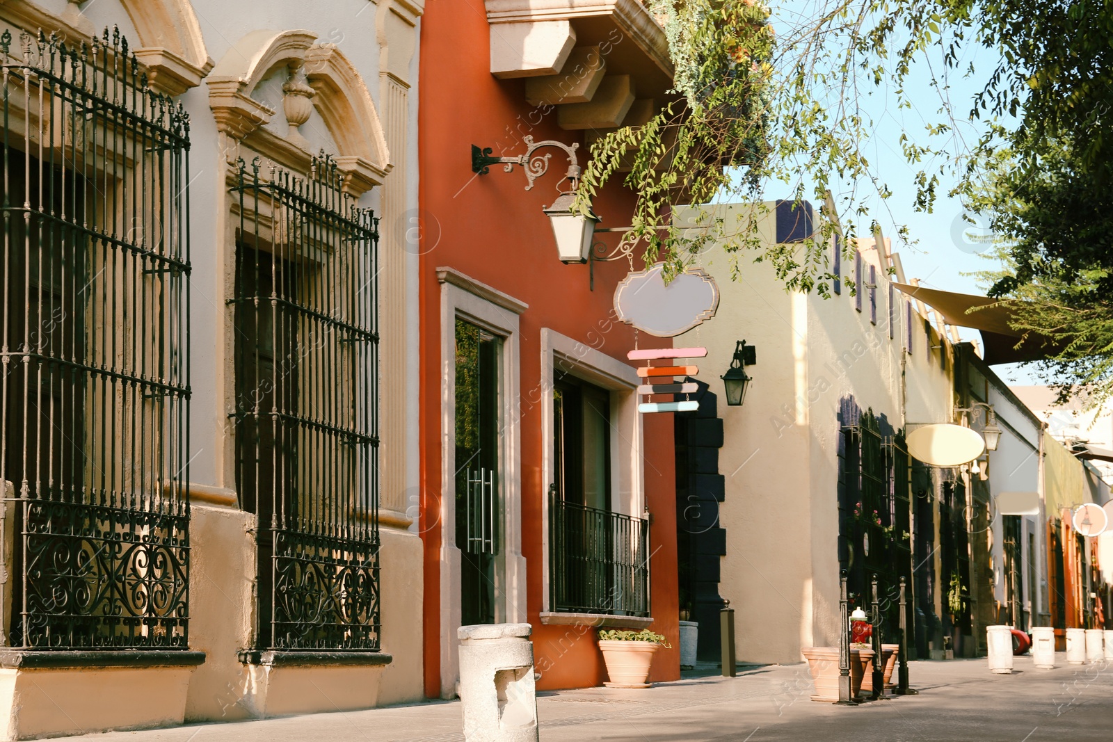 Photo of Beautiful view of city street with elegant architecture