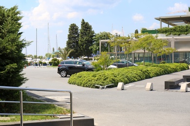 Beautiful view of city street on sunny day