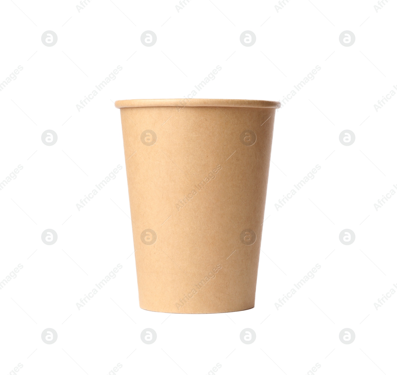 Photo of Takeaway paper coffee cup isolated on white