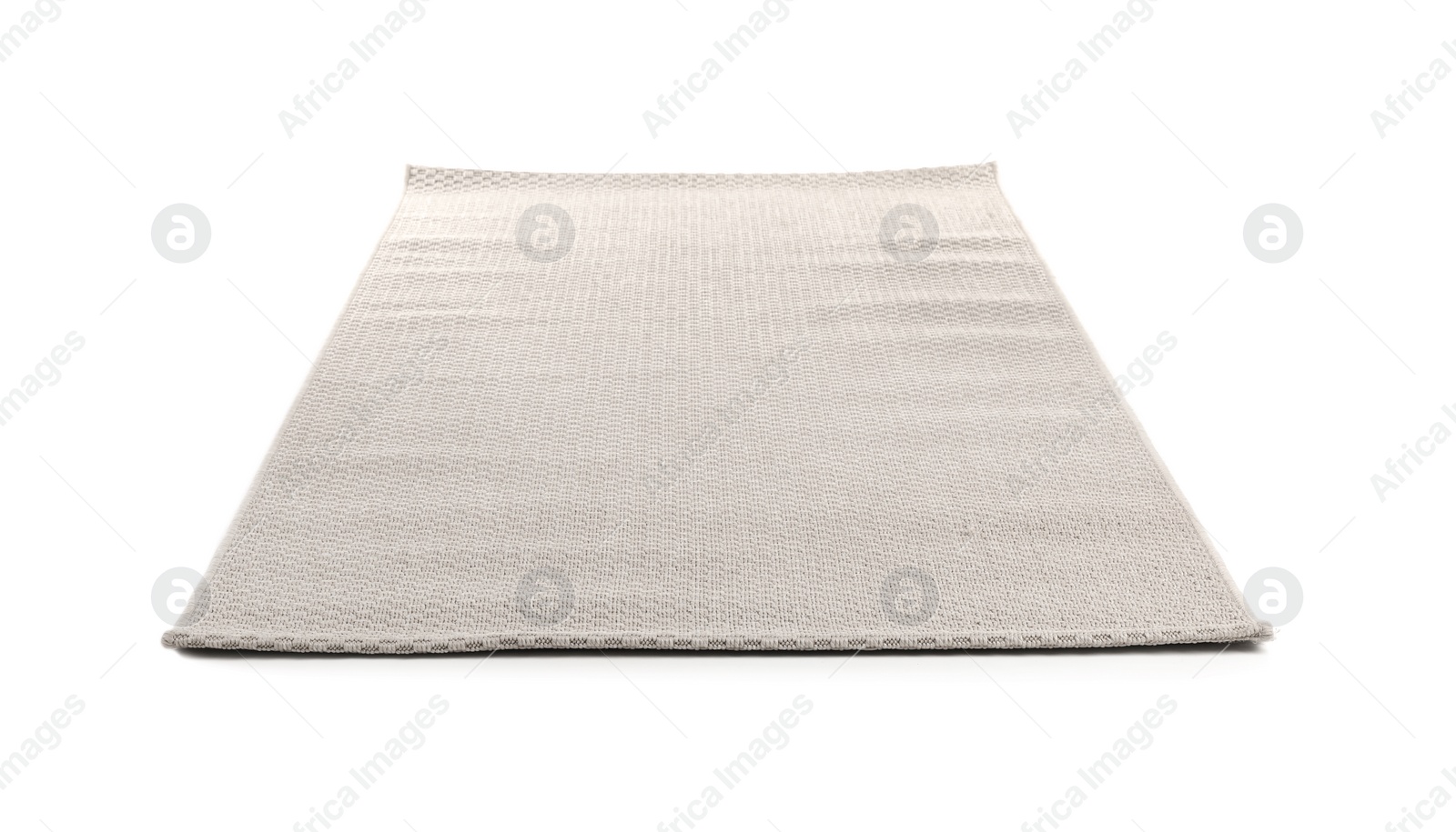 Photo of Grey carpet on white background. Interior element