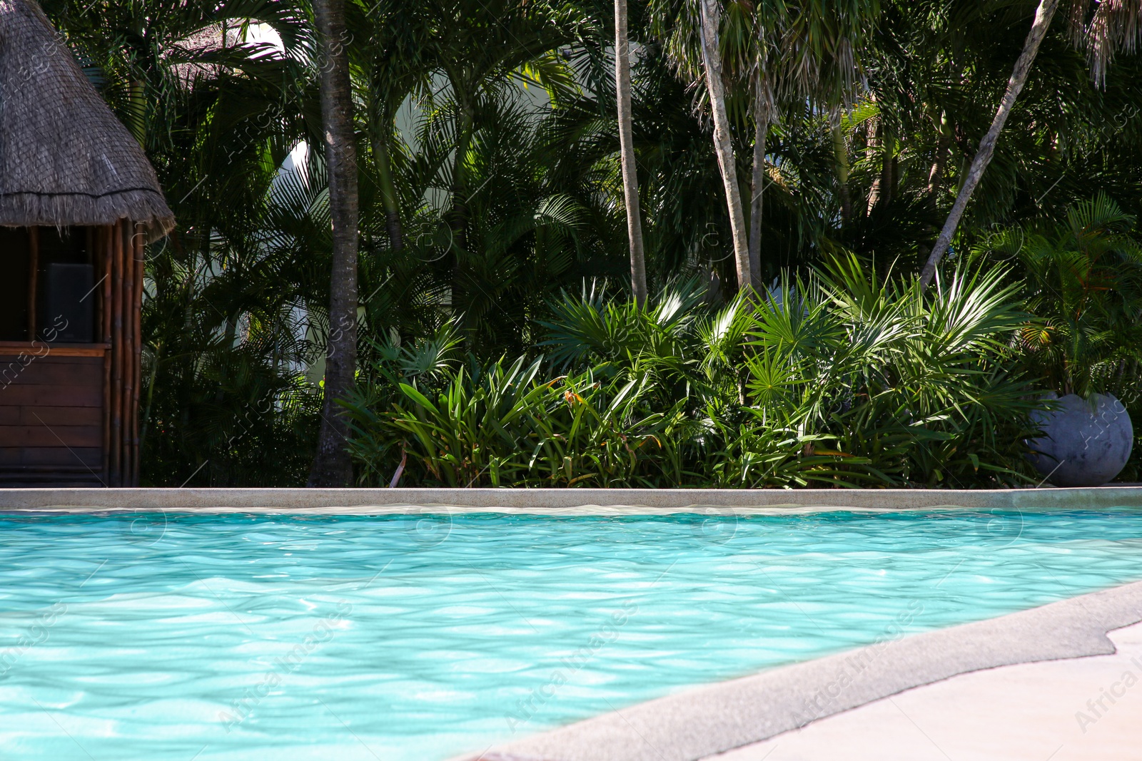 Photo of Outdoor swimming pool at resort on sunny day