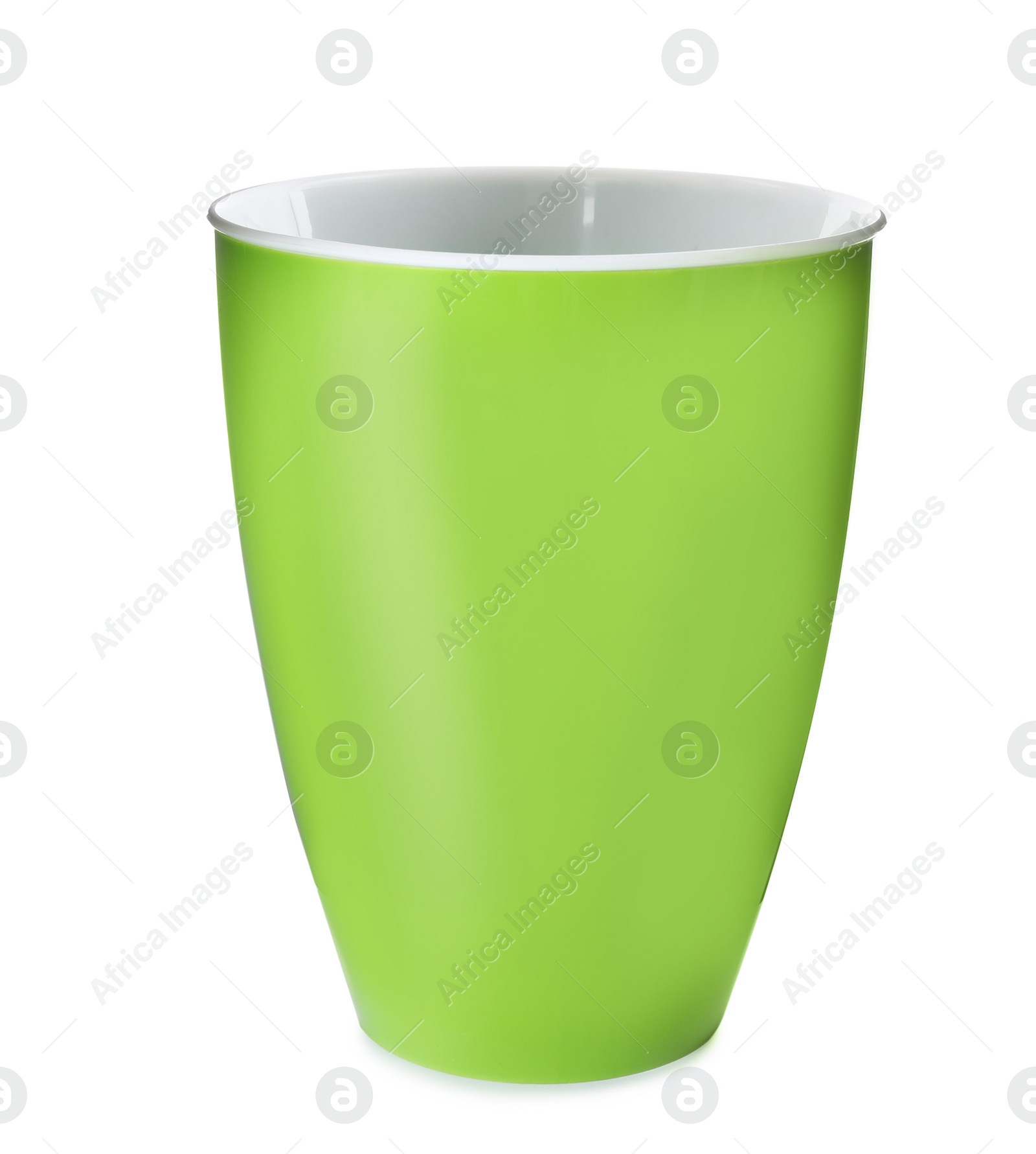 Photo of Green empty flower pot isolated on white