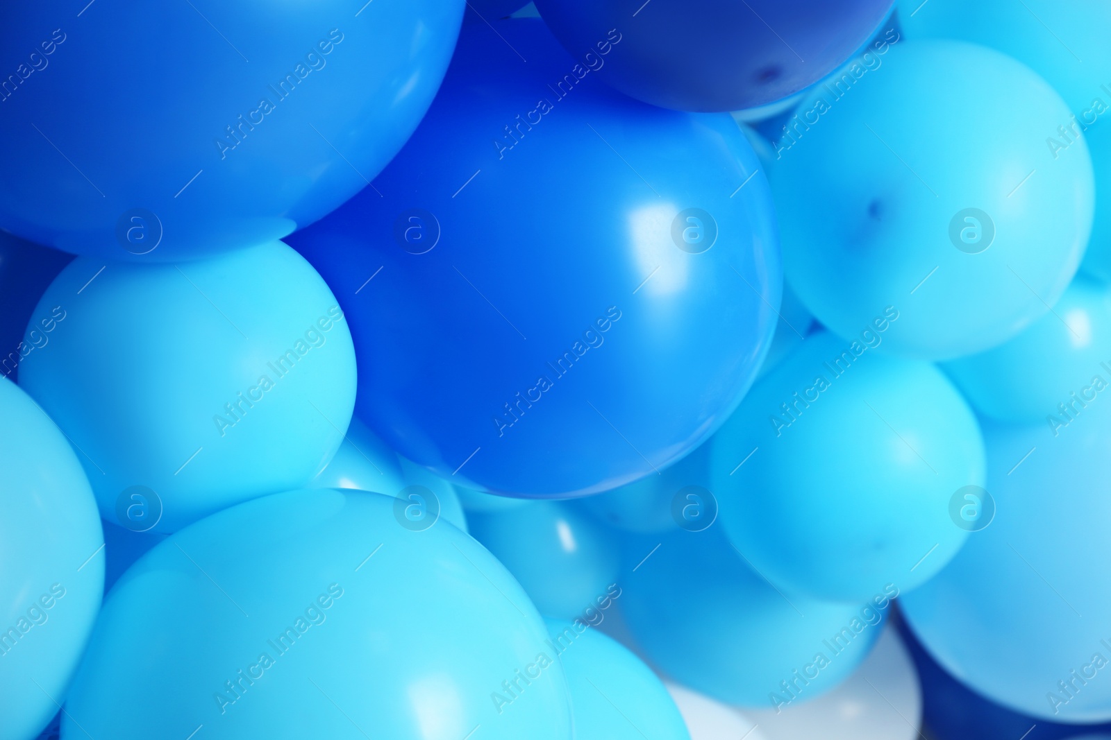 Photo of Many color balloons as background. Party decor