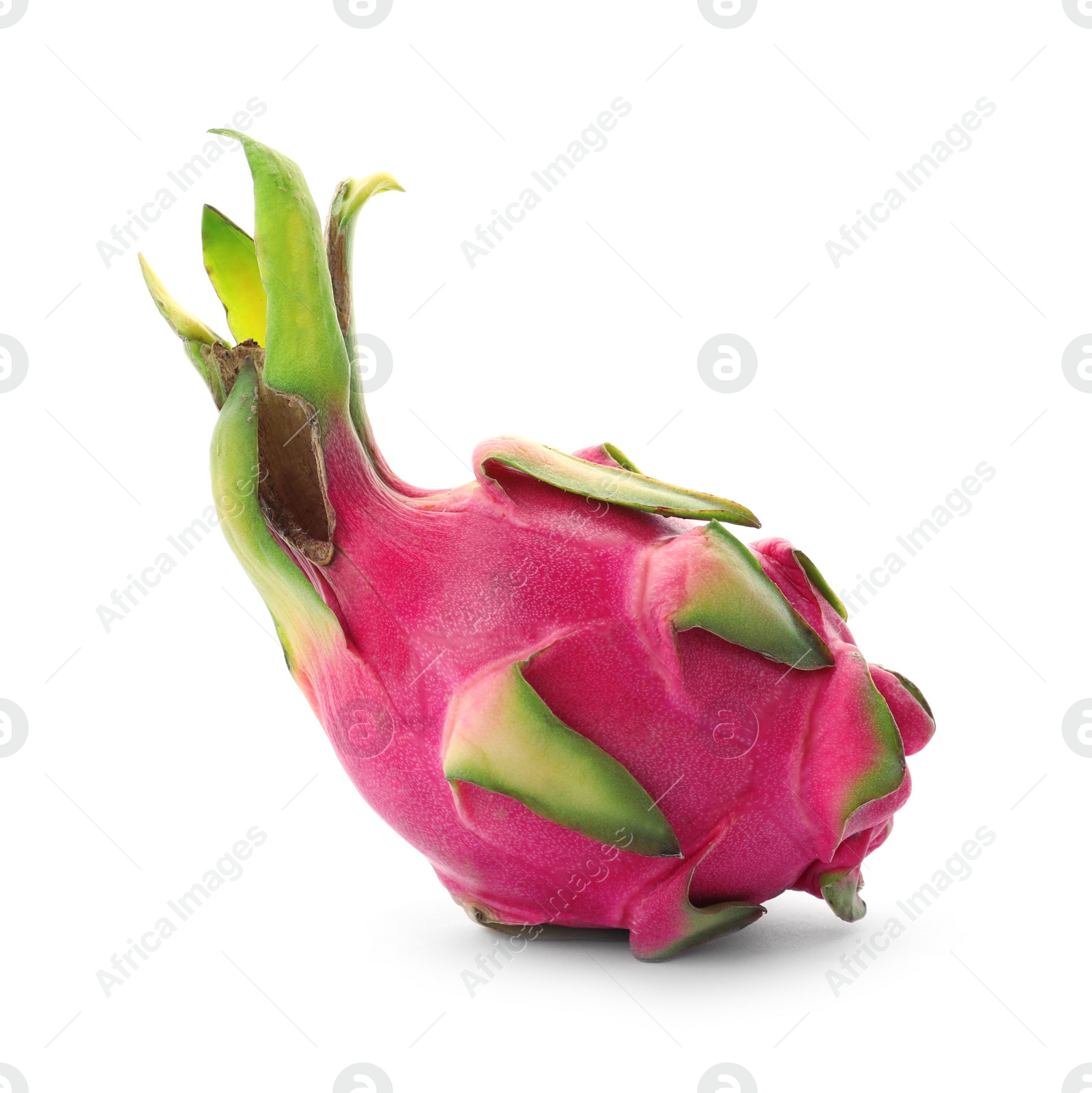 Photo of Delicious ripe dragon fruit (pitahaya) isolated on white