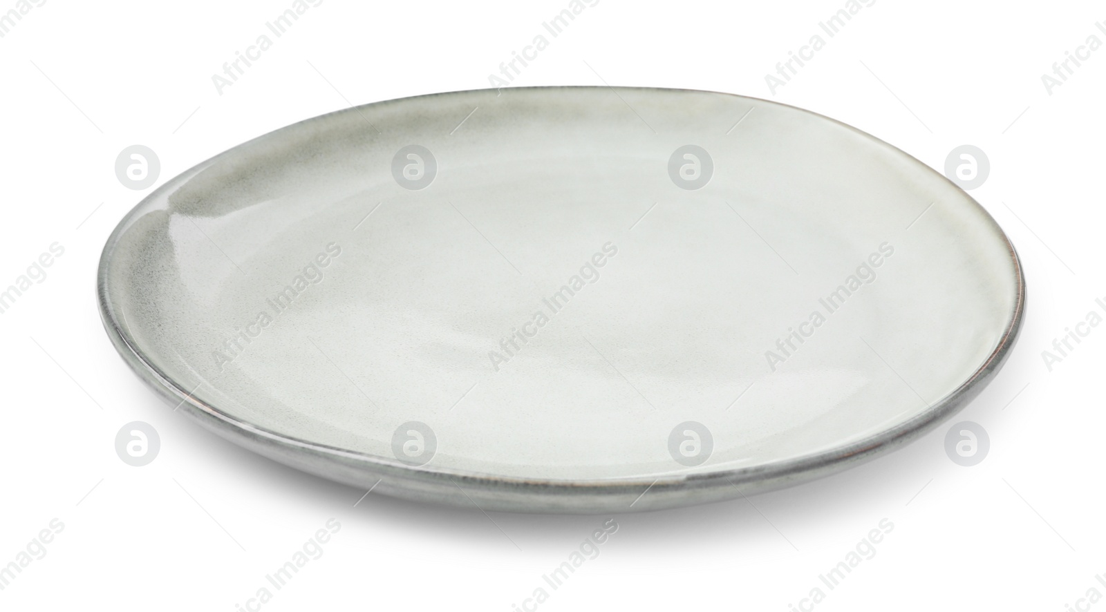 Photo of Beautiful empty ceramic plate isolated on white