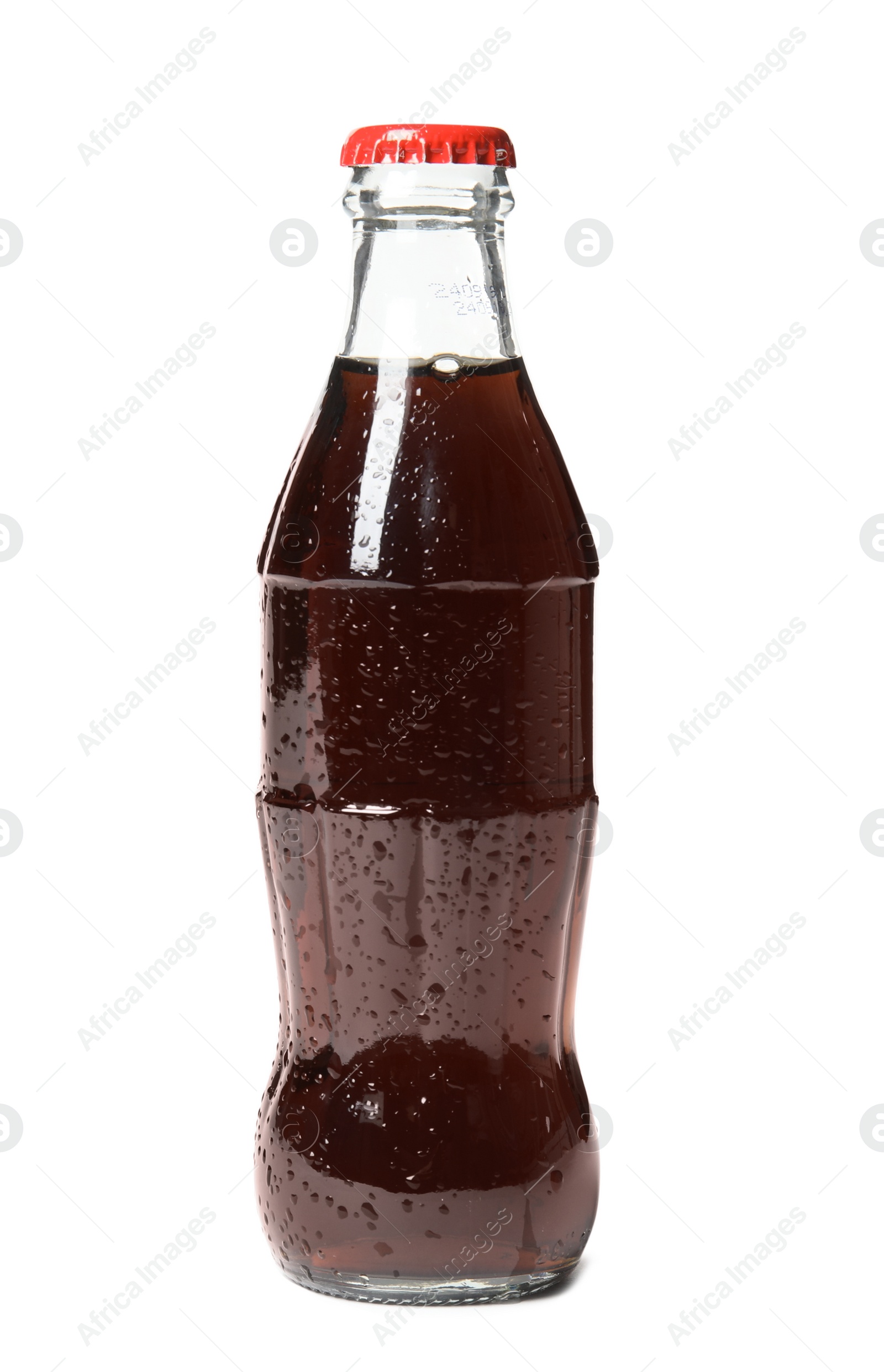 Photo of MYKOLAIV, UKRAINE - NOVEMBER 15, 2018: Glass bottle of Coca Cola on white background