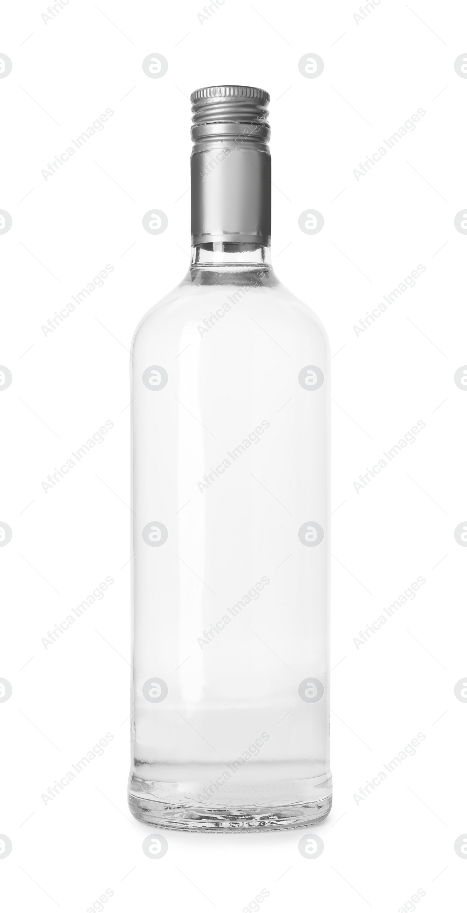 Photo of Bottle of alcoholic drink on white background