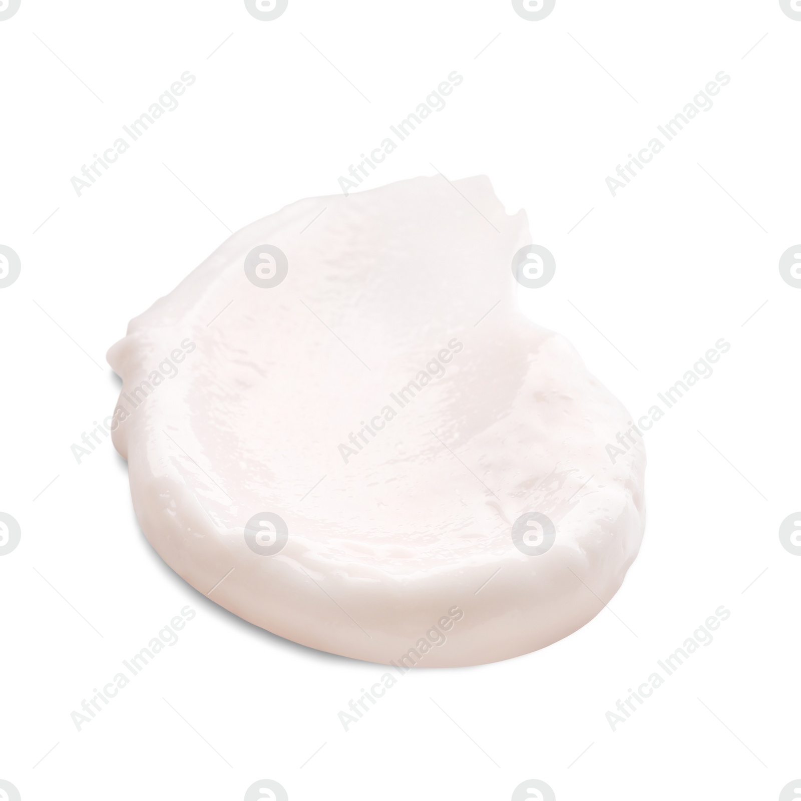 Photo of Sample of face cream on white background