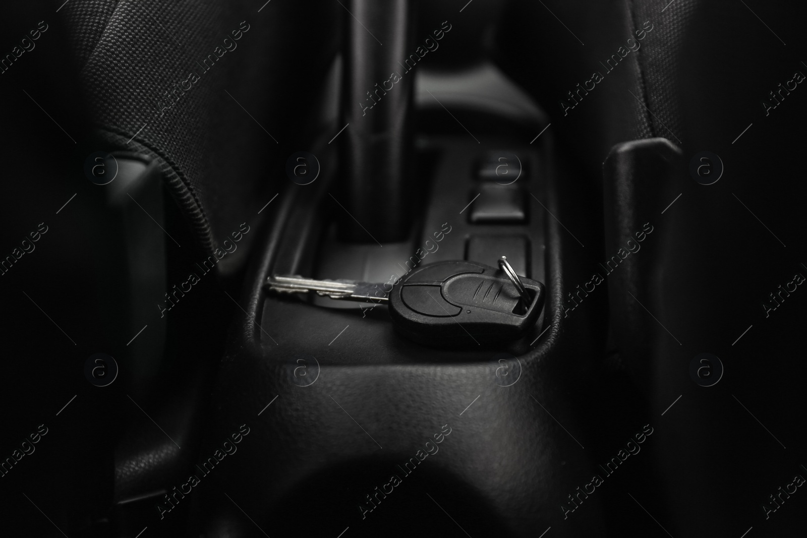 Photo of Key in new modern automobile. Car buying